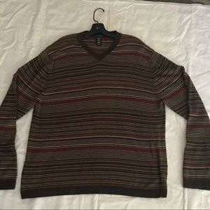 Structure, Men’s sweater, brown striped, LN, sz XL